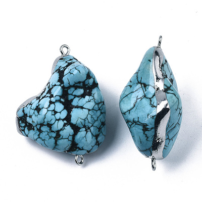 Synthetic Turquoise Links Connectors G-N0326-021-1