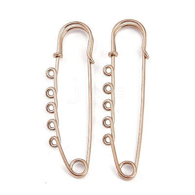 Ion Plating(IP) 304 Stainless Steel Safety Pins Brooch Findings STAS-K252-05C-RG-1