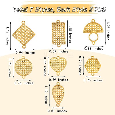 10Pcs 5 Styles Alloy Links Connectors JX301A-1