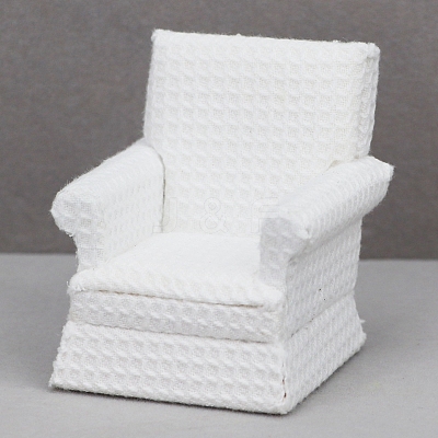 Wood & Fabric Armchair Sofa Miniature Ornaments PW-WG887AE-01-1