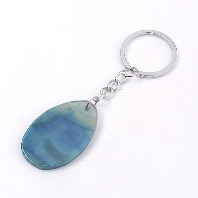 Natural Agate Keychain KEYC-S252-08-1