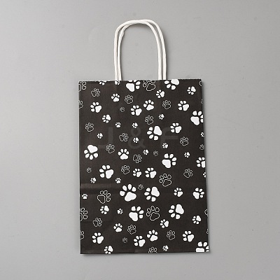 Kraft Paper Gift Bags with Handle ABAG-WH0045-19B-1