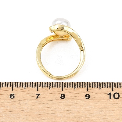 Brass Micro Pave Cubic Zirconia Finger Rings for Women RJEW-D340-02G-03-1