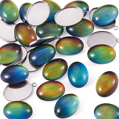 DIY Oval Pendant Making Kits DIY-TA0015-36-1
