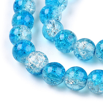 Baking Paint Crackle Glass Bead Strands CCG-S001-8mm-06-A-1