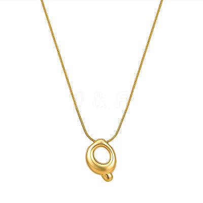 304 Stainless Steel Alphabet Pendant Necklaces for Men and Women GP1122-17-1