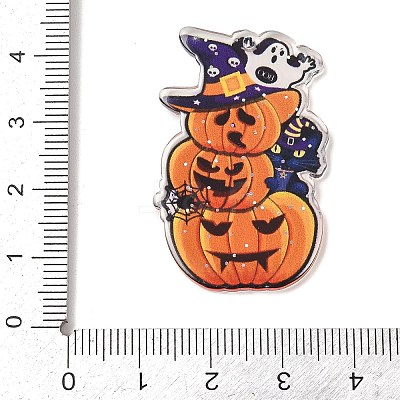 Halloween Printed Acrylic Pendants MACR-I041-02G-1