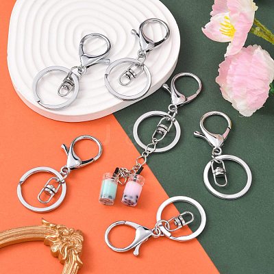 Iron Alloy Lobster Claw Clasp Keychain KEYC-D016-P-1