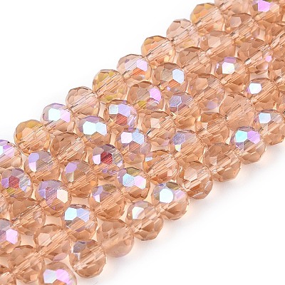 Electroplate Glass Beads Strands EGLA-A044-T4mm-L20-1