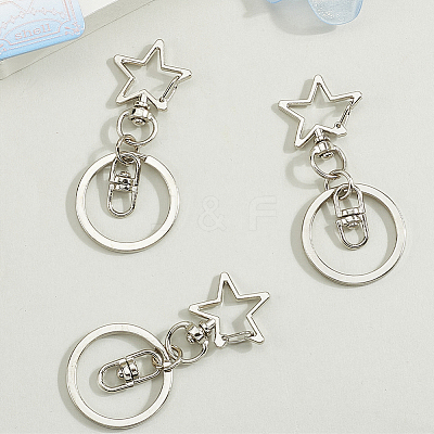 18Pcs Alloy Swivel Keychain Clasps KEYC-SP0001-48A-P-1