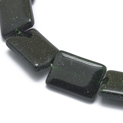 Synthetic Green Goldstone Beads Strands G-G793-09B-03-1