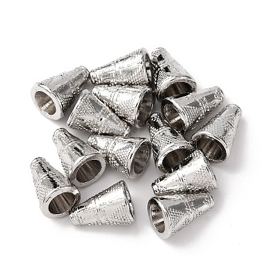 Tibetan Style Cone Alloy Bead Caps TIBE-Q044-13P-RS-1