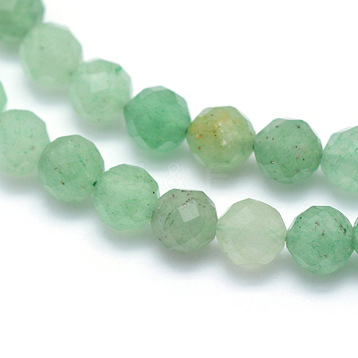 Natural Green Aventurine Beads Strands X-G-E411-37-4mm-1