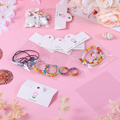 100Pcs Flower Print Foldable Paper Hanging Header CDIS-TA0001-26-1