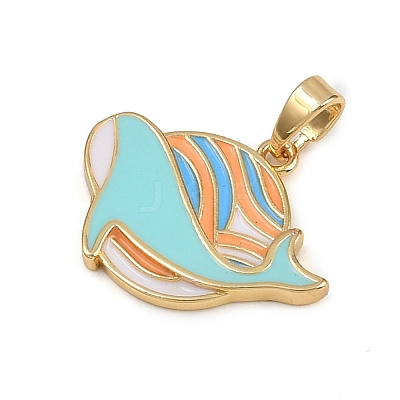 Brass Enamel Pendants LS-KK-P332-01A-G-1