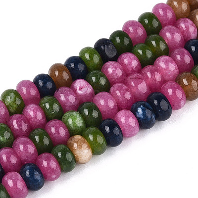 Dyed Natural White Jade Beads Strands X-G-T139-58B-01-1