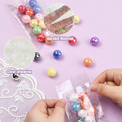 60Pcs 3 Styles Laser OPP Plastic Bags ABAG-YW0001-20-1