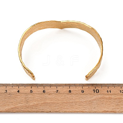 Summer 304 Stainless Steel Cuff Bangles for Women Men BJEW-F511-02G-1