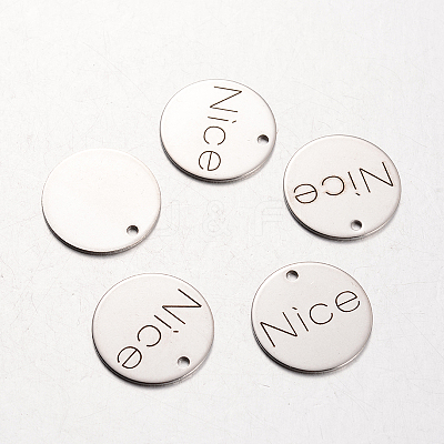 Non-Tarnish Spray Painted 201 Stainless Steel Pendants STAS-I048-A05-1