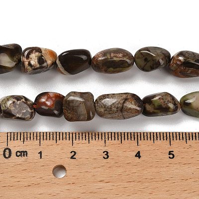 Natural Ocean Jasper Beads Strands G-P497-01E-76-1