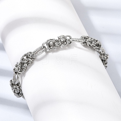 201 Stainless Steel Link Chain Bracelets for Men STAS-T077-08P-1