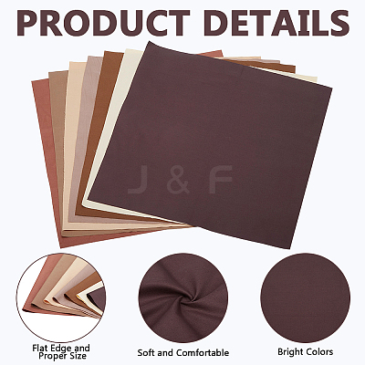 7Pcs Cotton Pure Color Fabric AJEW-WH0481-631D-1