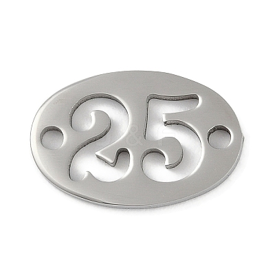 Non-Tarnish 304 Stainless Steel Flat Round Connector Charms STAS-L279-021P-1