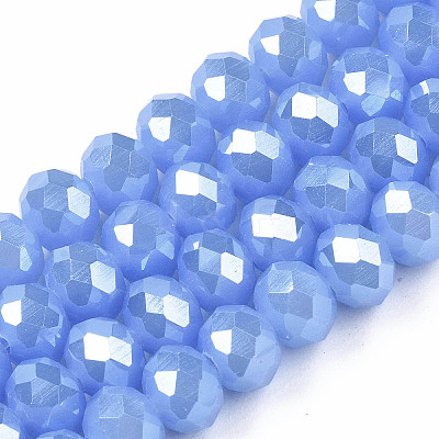 Electroplate Glass Beads Strands EGLA-A034-J10mm-A02-1