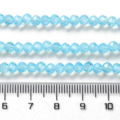 Baking Paint Transparent Glass Beads Strands DGLA-A034-J4MM-D08-1