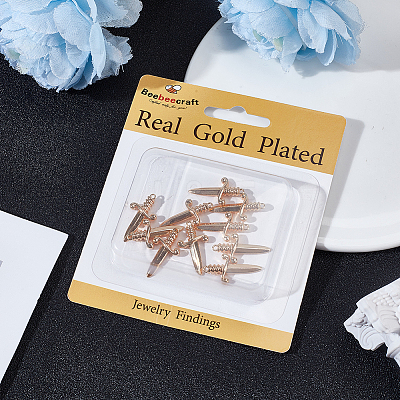 10Pcs Brass Pendants KK-BBC0017-54-1