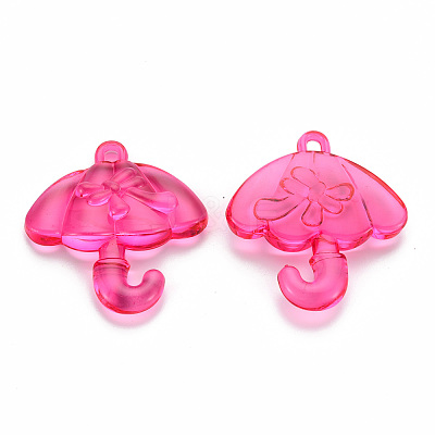 Transparent Acrylic Pendants TACR-T024-01B-906-1
