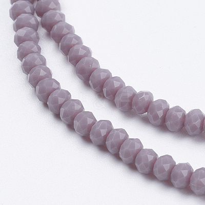 Opaque Solid Color Glass Bead Strands GLAA-F076-A06-1