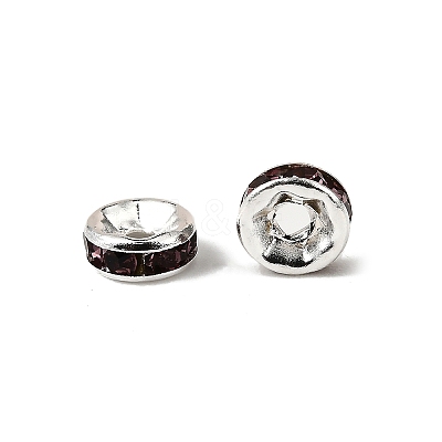 Brass Grade A Rhinestone Spacer Beads RSB036NF-16-1