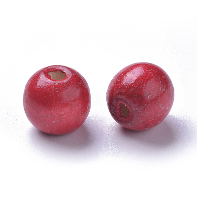 Dyed Natural Wood Beads LS-WOOD-Q006-16mm-01-LF-1