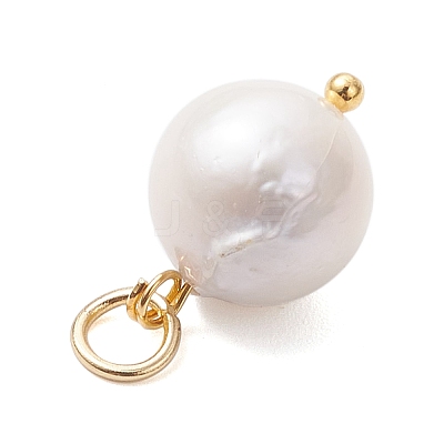 Natural Baroque Pearl Keshi Pearl Pendants PALLOY-JF04627-01-1