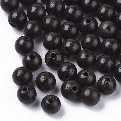 Natural Wood Beads WOOD-S666-6mm-02-1