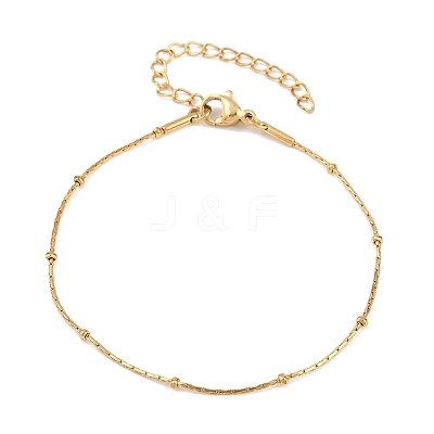 201 Stainless Steel Satellite Chain Bracelets for Women BJEW-G767-01D-G-1