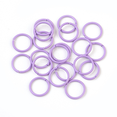 Spray Painted Iron Open Jump Rings X-IFIN-F149-B04-1