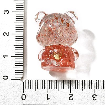 Transparent Resin Little Bear Ornament RESI-S015-01E-1