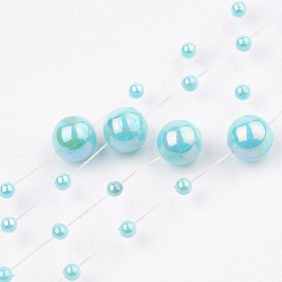 ABS Plastic Imitation Pearl Beaded Trim Garland Strand AJEW-S071-01A-1