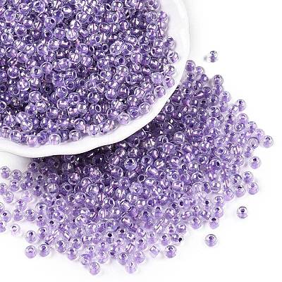6/0 Transparent Inside Colours Glass Seed Round Beads X1-SEED-N006-004G-1