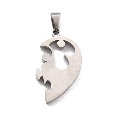 304 Stainless Steel Couple Pendants STAS-K235-07EBP-1
