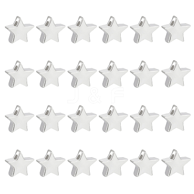24Pcs Sterling Silver Beads STER-BC0001-99-1
