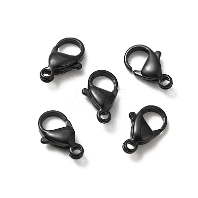 Spray Painted 304 Stainless Steel Lobster Claw Clasps LS-STAS-R120-01F-02-1