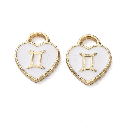 (Defective Closeout Sale: Enamel Yellowing) Golden Alloy Enamel Charms ENAM-XCP0001-47C-1