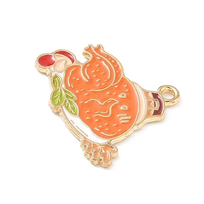 Thanksgiving Day Alloy Enamel Pendants ENAM-I076-01G-06-1