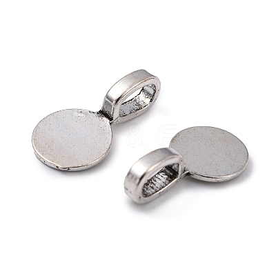 Tibetan Style Alloy Glue On Flat Pad Pendant Bails LS-TIBEP-1124-AS-FF-1