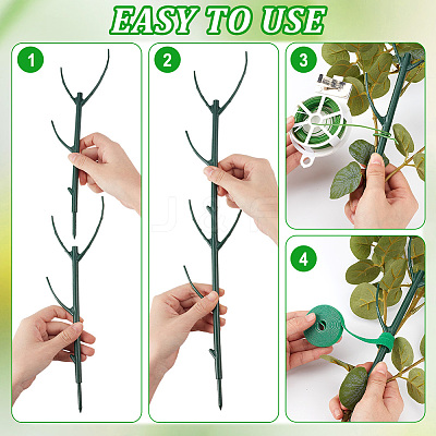 10Pcs Plastic Gardening Plant Support Frame AJEW-WH0596-923-1