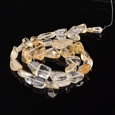 Nuggets Natural Citrine Bead Strands G-M345-07-1