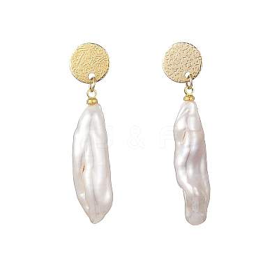 Natural Baroque Keshi Pearl Dangle Drop Earrings for Women EJEW-JE07342-1